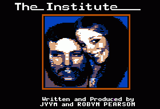 The Institute (Apple II) screenshot: Title/credits