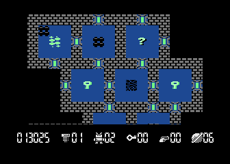 Robbo (Atari 8-bit) screenshot: Good luck with the teleports!