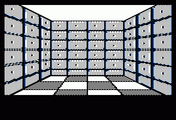 The Institute (Apple II) screenshot: Another little mistake and bam in the padded cell