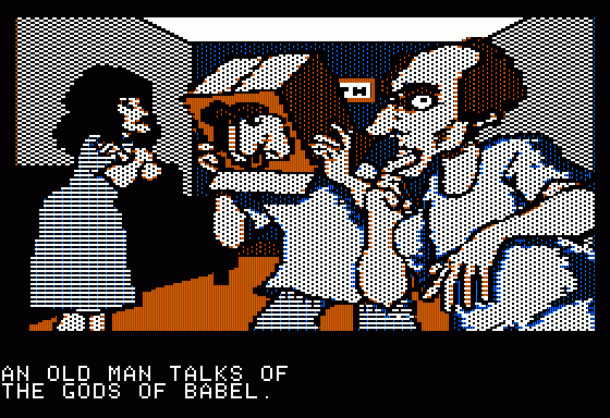 The Institute (Apple II) screenshot: Crazy people in here