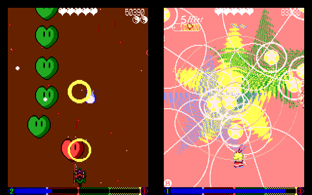 Tōhō: Yumejikū (PC-98) screenshot: Look what's happening on their side...