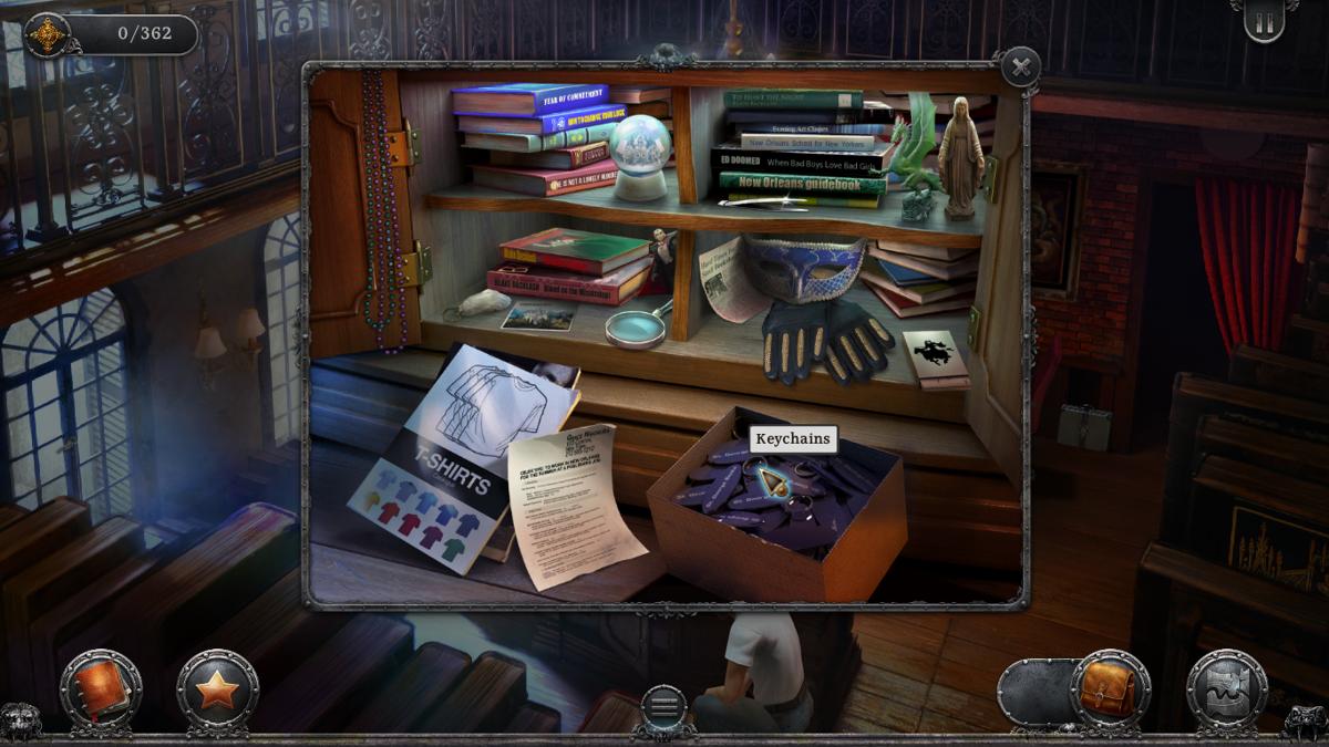 Gabriel Knight: Sins of the Fathers - 20th Anniversary Edition (Macintosh) screenshot: Checking at stuff stored behind the counter