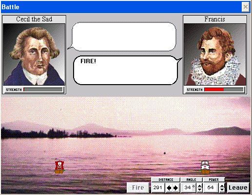 Discover the World II (Windows) screenshot: Battle Screen