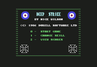 Deep Strike (Commodore 64) screenshot: Title