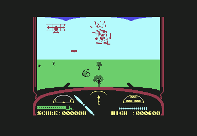 Deep Strike (Commodore 64) screenshot: Enemy destroyed