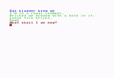 Adventureland (Commodore 64) screenshot: Royal chamber