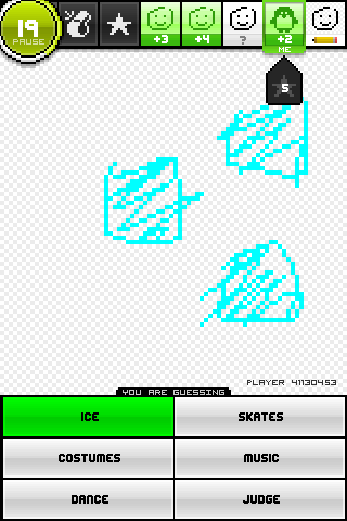 Depict (iPhone) screenshot: Ice cubes