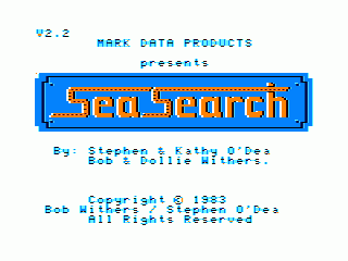 Sea Quest (TRS-80 CoCo) screenshot: Title (re-release)