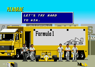 Super Monaco GP (Genesis) screenshot: Your first team