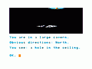 Sea Quest (TRS-80 CoCo) screenshot: It is really dark in here