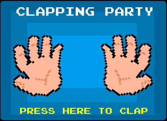 Clapping Party (Browser) screenshot: Click to clap!