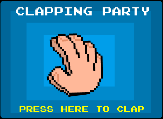 Clapping Party (Browser) screenshot: Mid-clap