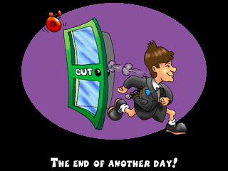 Klass of '99 (DOS) screenshot: End of another day
