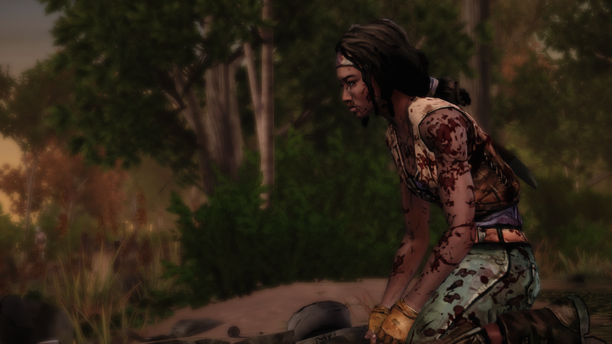 The Walking Dead: Michonne (Macintosh) screenshot: Episode 1 - End of the line... or is it