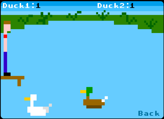Duck Pond (Browser) screenshot: Duck swimming around a pond (no noticeable differences from the demo version)