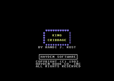 King Cribbage (Commodore 64) screenshot: Title screen