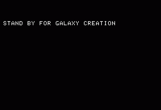 Andromeda Conquest (Apple II) screenshot: Galaxy build