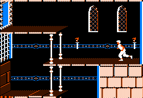 Prince of Persia (Apple II) screenshot: Level 4 - Running