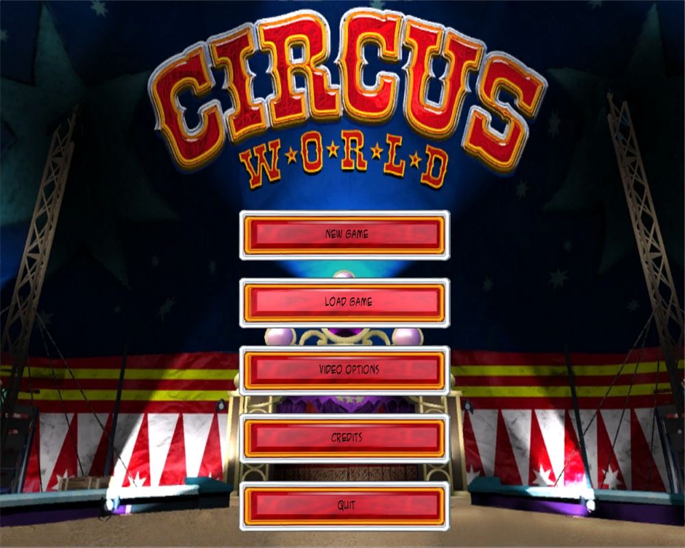 Circus World (Windows) screenshot: The main menu