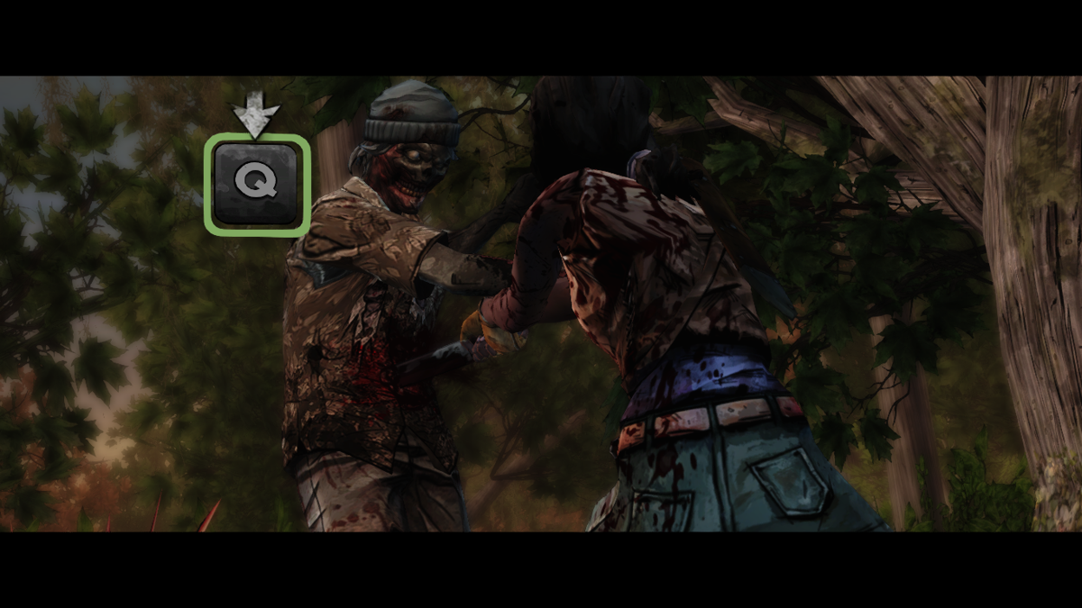 The Walking Dead: Michonne (Macintosh) screenshot: Episode 1 - Combat is almost entirely done using QTEs