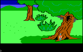 King's Quest (PC Booter) screenshot: A large tree. (Original PCjr release)