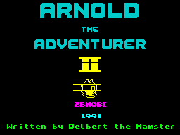 Arnold the Adventurer II (ZX Spectrum) screenshot: The first title screen. This is only displayed for a very short time
