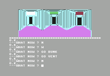 Escape from Pulsar 7 (Commodore 64) screenshot: Bridge area