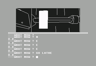 Escape from Pulsar 7 (Commodore 64) screenshot: Lathe detail