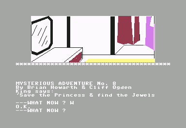 The Wizard of Akyrz (Commodore 64) screenshot: Princess dressing room