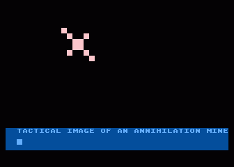 Conflict 2500 (Atari 8-bit) screenshot: Instruction - Annihilation Mine