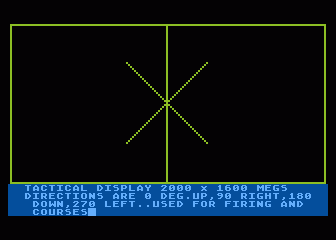Conflict 2500 (Atari 8-bit) screenshot: Instruction - Tactical