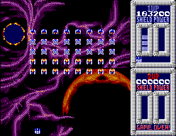 Taito's Super Space Invaders (SEGA Master System) screenshot: Nice view