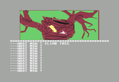 The Wizard of Akyrz (Commodore 64) screenshot: Tree nest