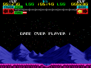 Lunar Jetman (Windows) screenshot: Game over