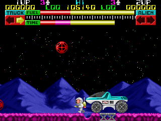 Lunar Jetman (Windows) screenshot: Round alien