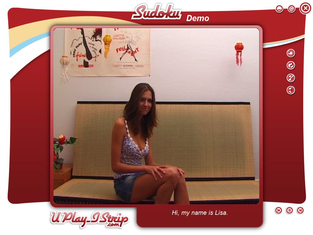 Sudoku (Windows) screenshot: The girl introduces herself (demo version)