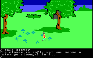 King's Quest (PC Booter) screenshot: Clover patch. (Original PCjr release)