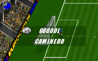 PC Selección Española de Fútbol Eurocopa '96 (DOS) screenshot: Goal