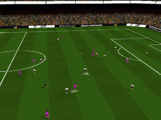 PC Fútbol 5.0 (DOS) screenshot: Long Pass
