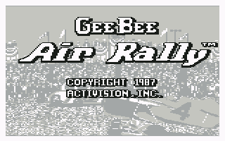 Gee Bee Air Rally (Commodore 64) screenshot: Title screen.