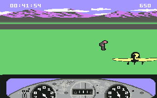 Gee Bee Air Rally (Commodore 64) screenshot: Bailing out of my plane.