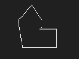 Acornsoft Life (Atom) screenshot: Starting out with drawing some lines