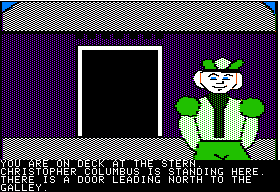 Time Zone (Apple II) screenshot: It's Christopher Columbus!