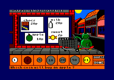 Fun School 4: For 5 to 7 Year Olds (Amstrad CPC) screenshot: Shopkeeper