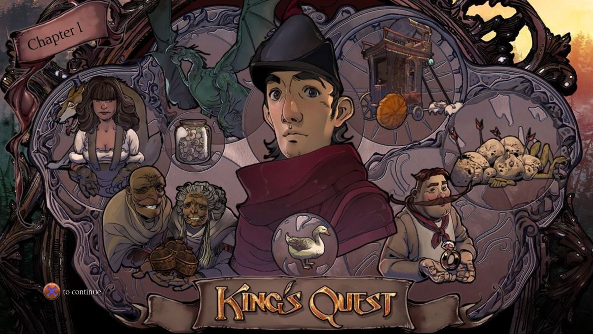 King's Quest: Chapter I - A Knight to Remember (PlayStation 4) screenshot: Episode gallery is comprised on art pieces that are based on your key decisions in the story