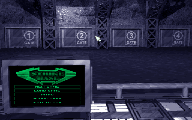 Strike Base (DOS) screenshot: Main menu