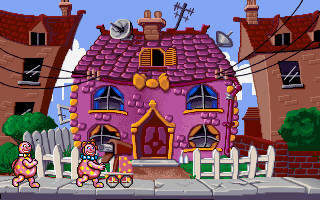 Mr. Blobby (DOS) screenshot: Intro sequence