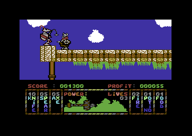 Hägar The Horrible (Commodore 64) screenshot: A knight