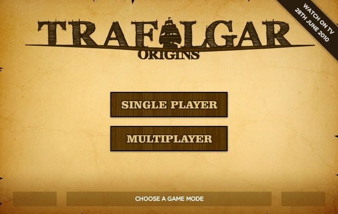 Trafalgar Origins (Browser) screenshot: Choose your main game mode