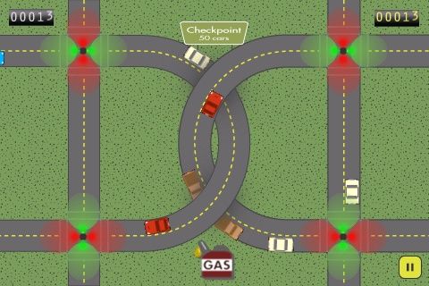 Stop & Go (iPhone) screenshot: Easy going at the start.